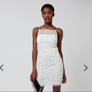 Topshop 0P Petite White Lace Dress